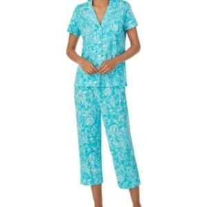 Ralph Lauren Aqua Paisley Pajama Set